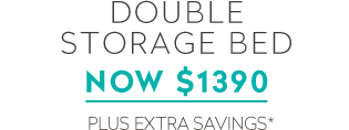Bedroom Double Storage Bed Now $1390