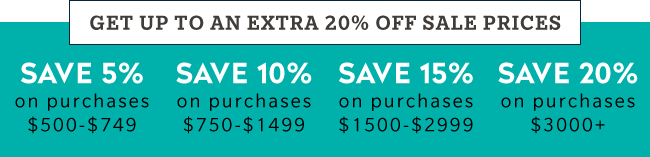 Get up to an extra 20% off sale prices