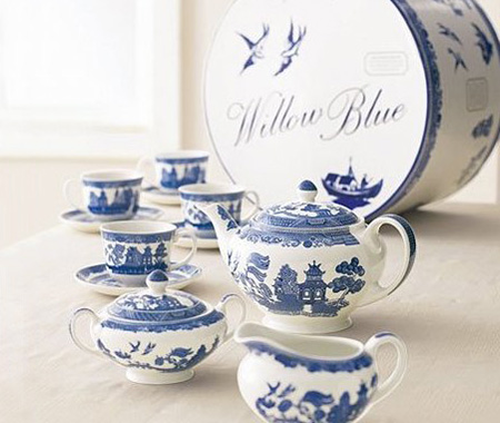 Willow blue tea set