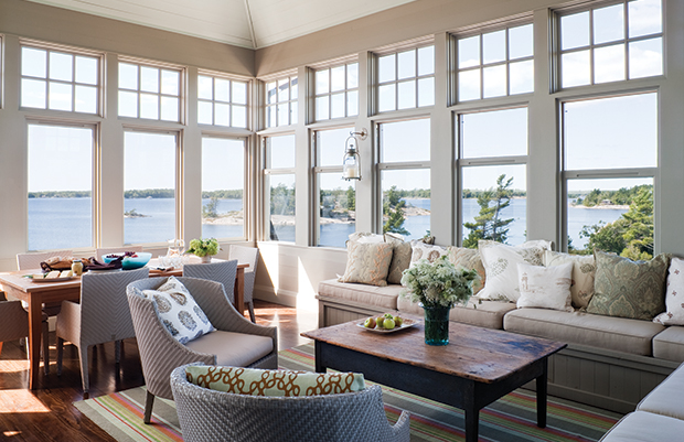 living room with natural light