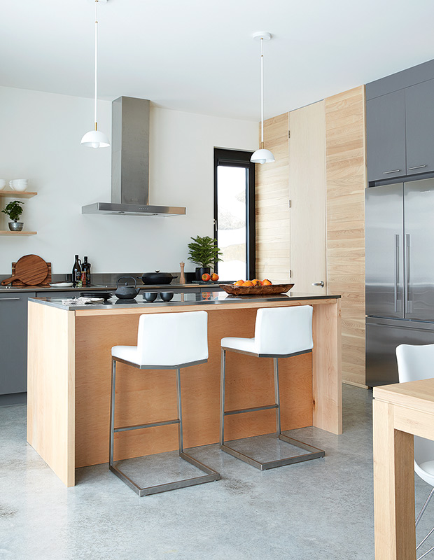 Modern wood kitchen.