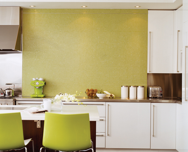 modern kitchen gallery green tiles backsplash