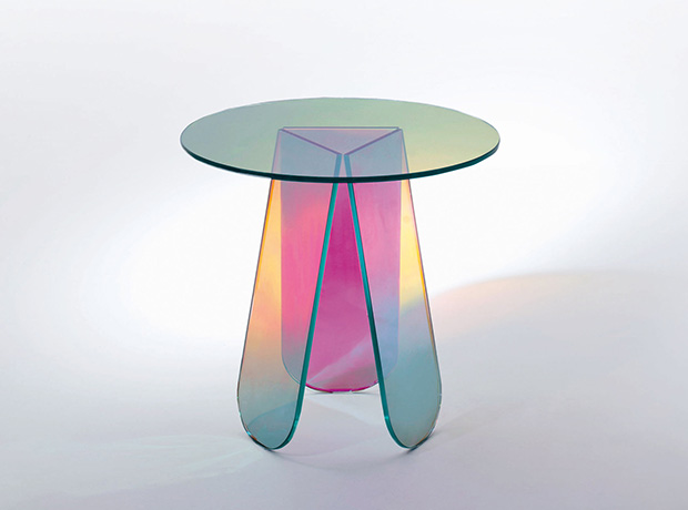 iridescent table
