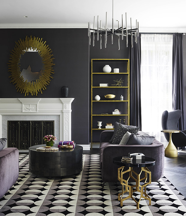 gray and black house interior design