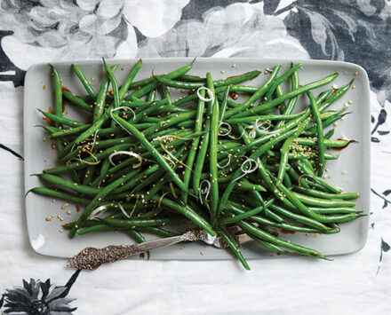 steamed green beans