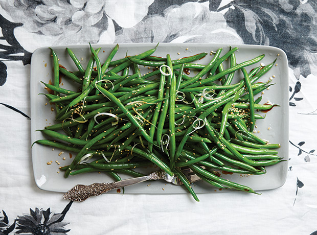 steamed green beans