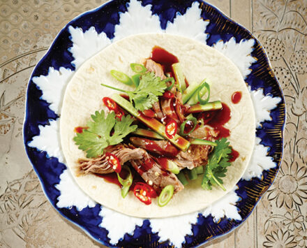 spiced pork wraps