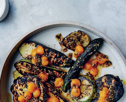 Grilled Summer Squash, Za’atar & Cherry Tomato Confit