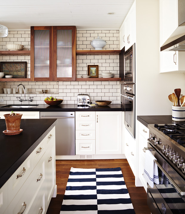 Open Shelves, White Kitchen Cabinets With Open Shelving