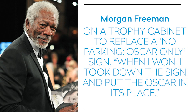 where morgan freeman keeps his oscar