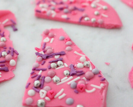 Valentine's Day Pink Chocolate Bark Recipe