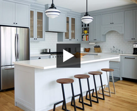 farmhouse-inspired family room and kitchen