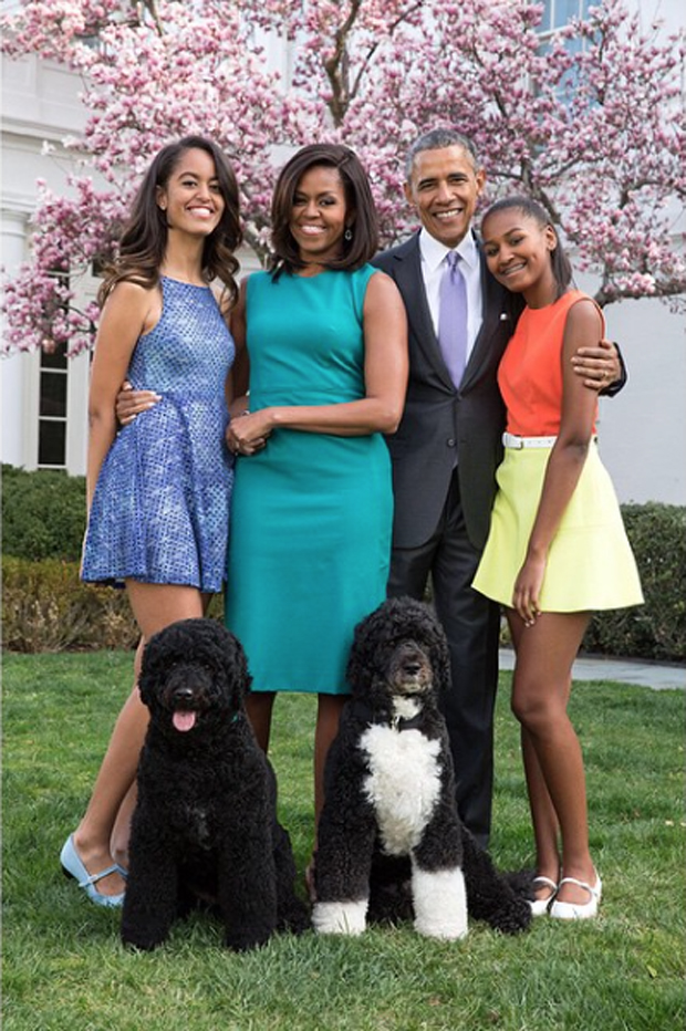President Obama, the First Lady, Malia and Sasha