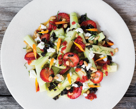 cucumbers and strawberries