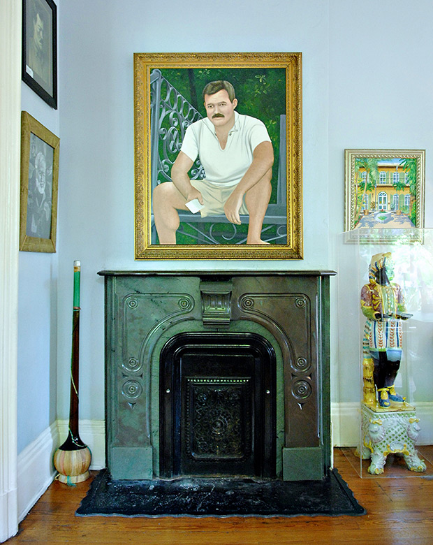 Ernest Hemingway Key West Home Living Room Fireplace