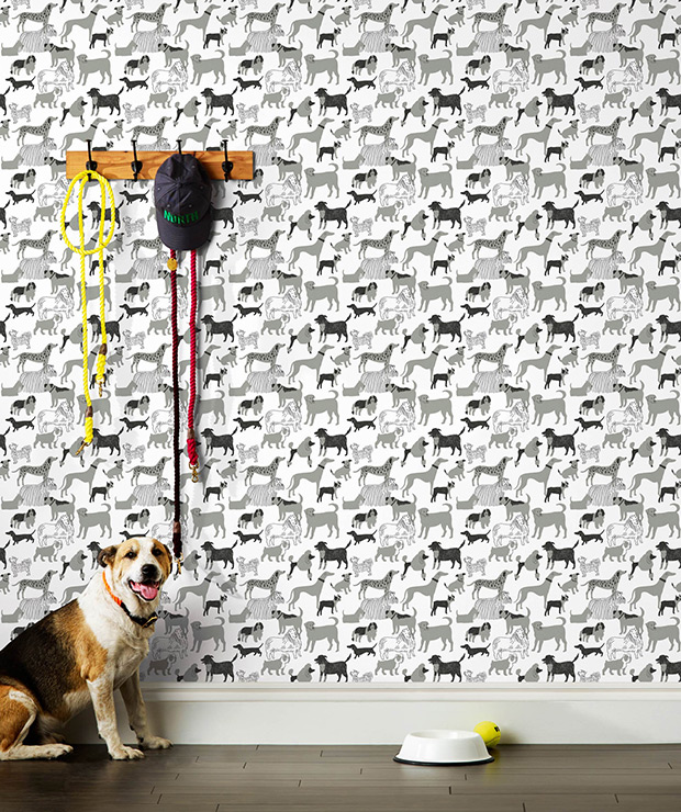House & Home - 9 Whimsical Wallpaper Ideas For Dog Lovers