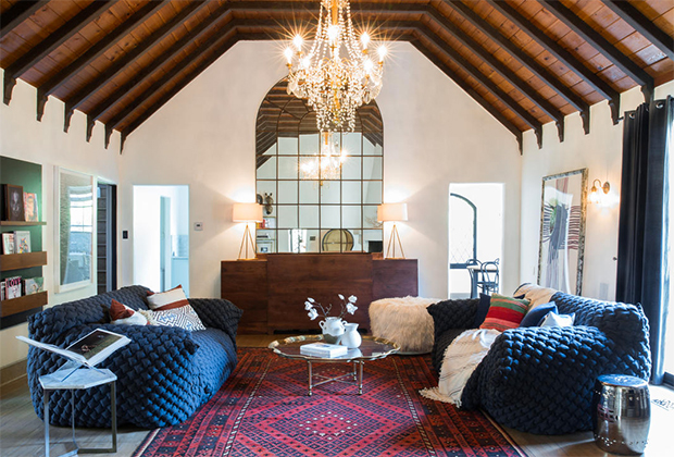 Dianna Agron's Hollywood Hills Home Living Room