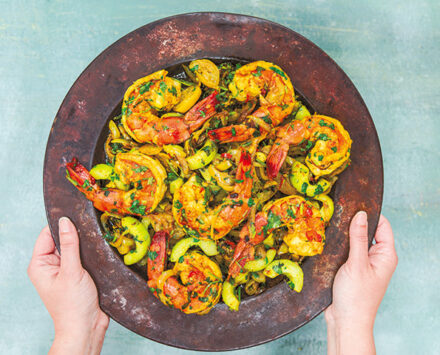 Stir-fried tangy shrimp