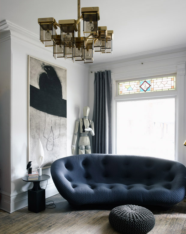 living room cubist chandelier