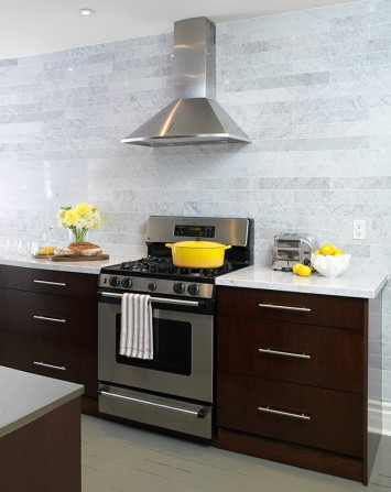 fully tiled kitchen walls