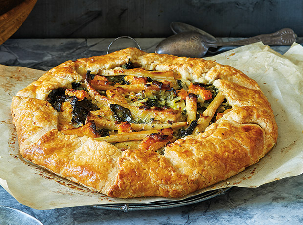 House & Home - Swiss Chard And Roasted Vegetable Galette