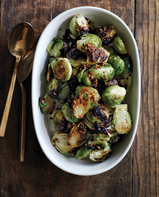 Crispy Brussels Sprouts With Pickled Mustard Seeds