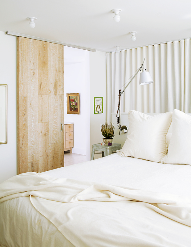 White and deals natural wood bedroom