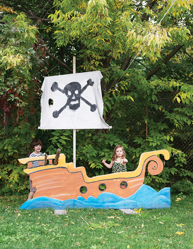 kids pirate ship backyard
