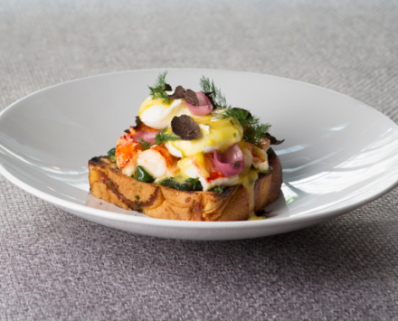 Lobster Eggs Florentine