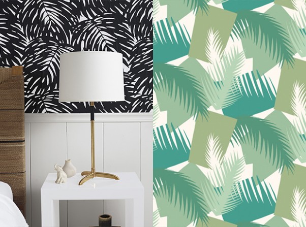 House & Home - Trending Now: Palm Print Wallpaper
