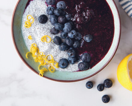 Vanilla Blueberry Chia Pudding