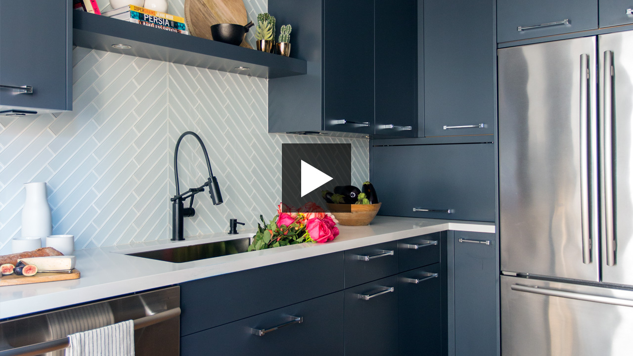 Makeover A Small Kitchen With Dramatic Dark Cabinets House Home
