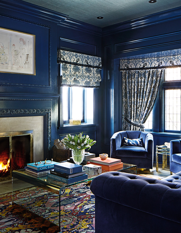 blue living room