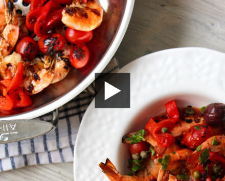 Chef Matt DeMille Prawn Puttanesca Recipe