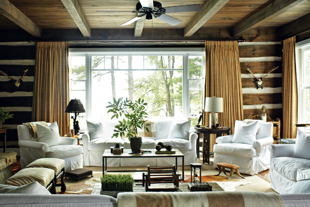 24 Rustic Canadiana Decorating Ideas, Cabin Style Living Room Decor