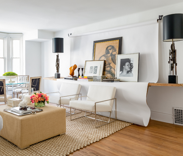 modern hardwood living room