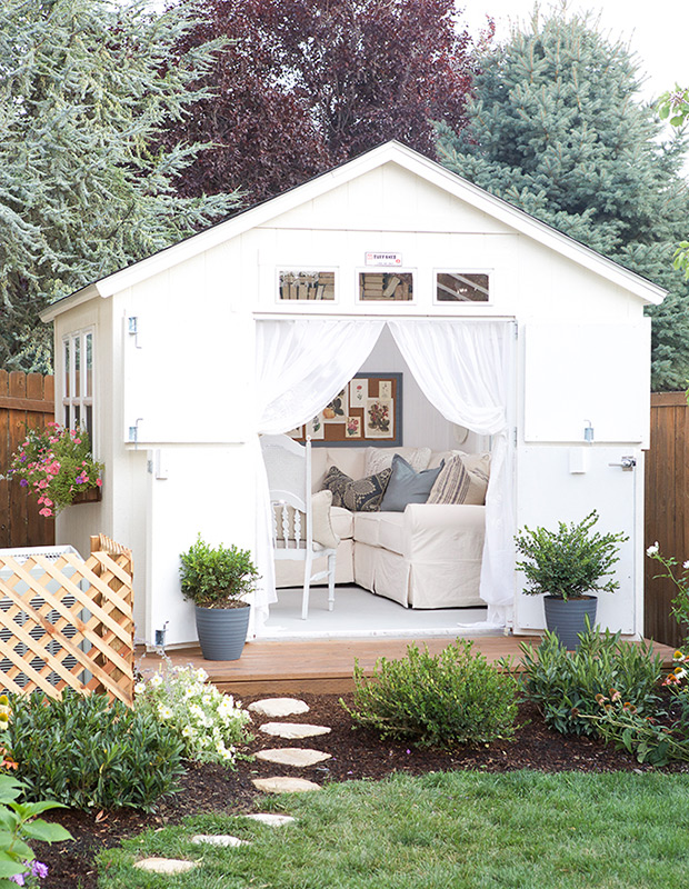 Shed turned reading oasis