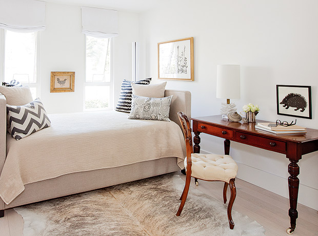 chic muted tone bedroom