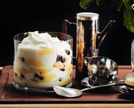 Lemon and Roasted Cherry Trifle