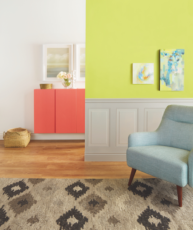 A bold and bright room
