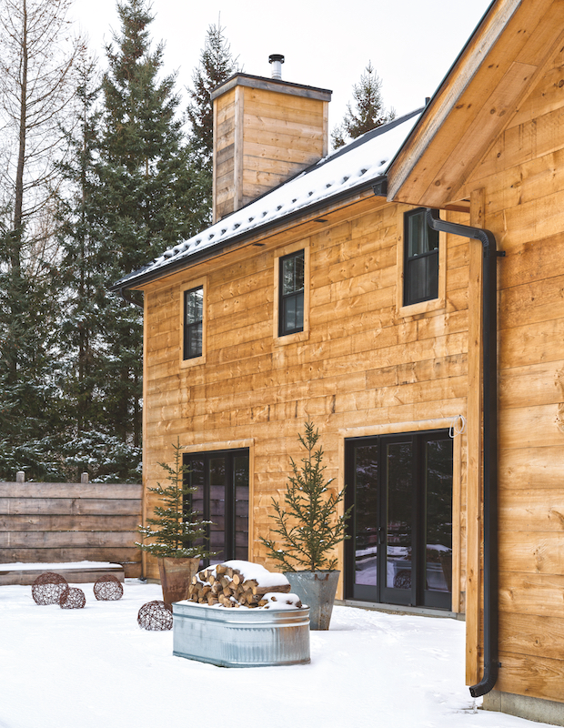 Rustic home exterior with wood