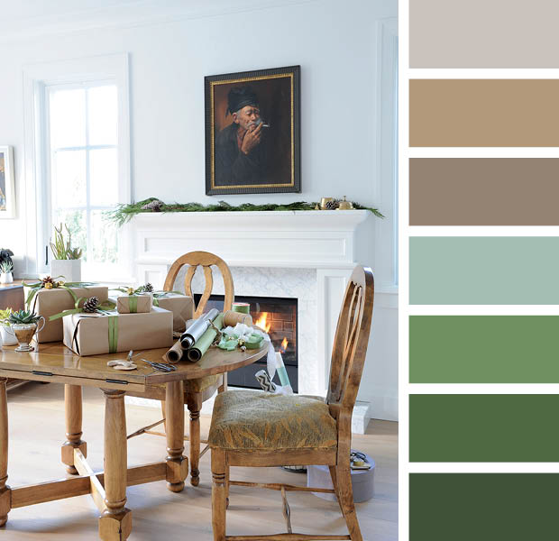 Holiday color palette - natural