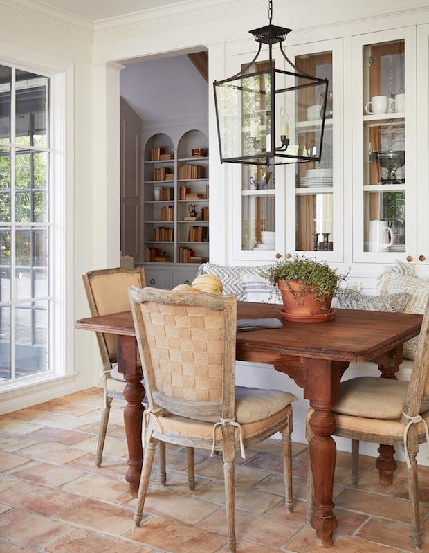 Breakfast nook with eclectic dining set