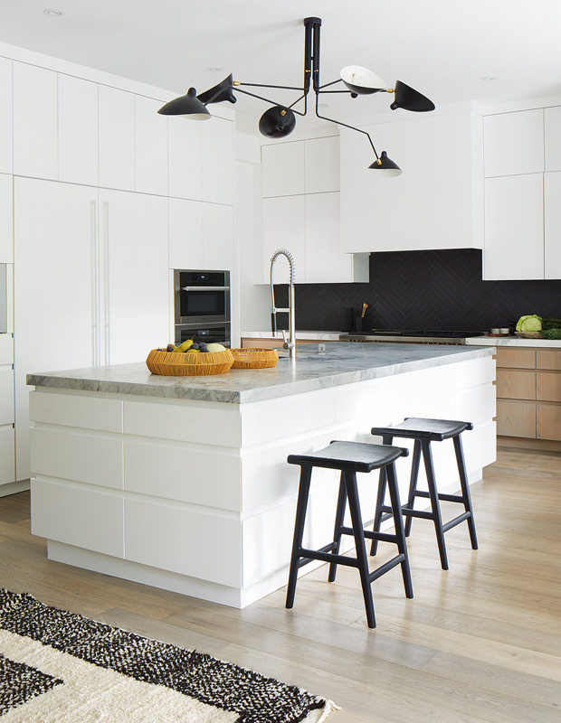 Organized family homes minimalist black and white kitchen
