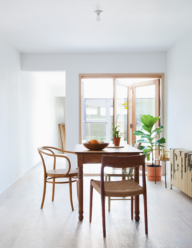 Minimalist spaces sparse dining room