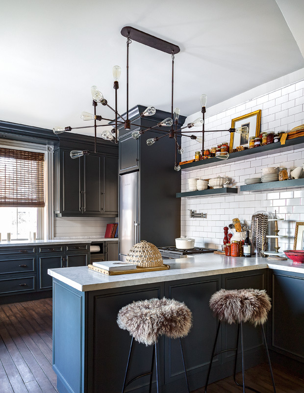 Designer Elle Patille bistro-style kitchen with subway tile