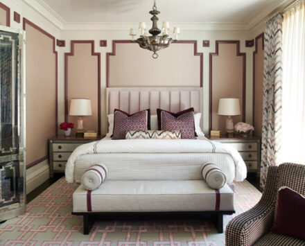 James Davie opulent townhouse 1930's-inspired master bedroom