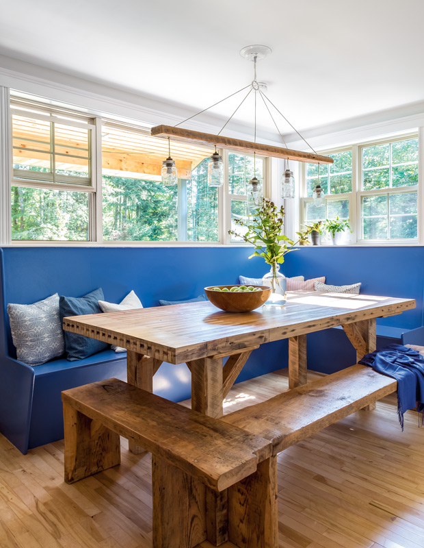 Color crush cobalt blue cottage dining nook