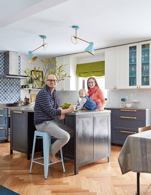 Kitchen of the month blue and white kitchen family