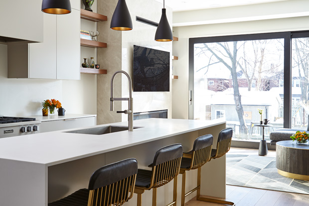 House & Home - Tour A Cool & Contemporary Family Home With Brass Accents